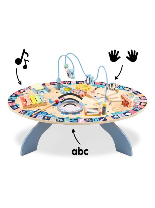 Tavolo educativo in legno 7 in 1 per bambini – gioco musicale e attività sensoriali - Kiabi