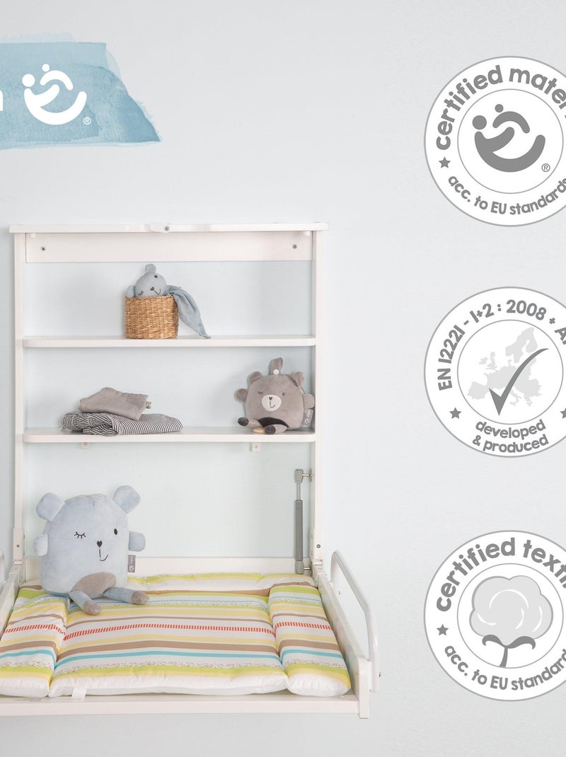 Tavolo fasciatoio a muro pieghevole + materassino "Dschungelbaby" – ROBA Bianco - Kiabi
