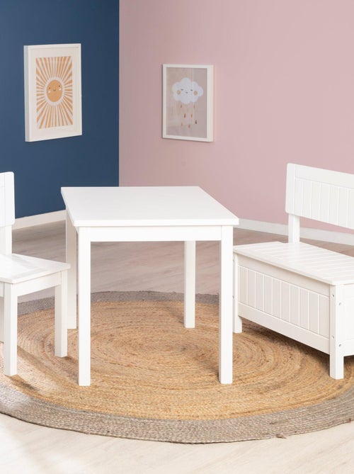 Tavolo in legno massello laccato bianco per bambini 2–10 anni "Roba" - Kiabi
