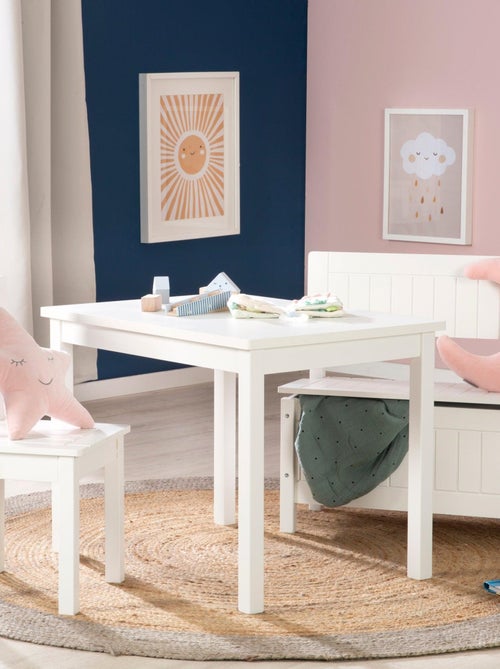 Tavolo in legno massello laccato bianco per bambini 2–10 anni "Roba" - Kiabi