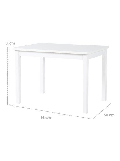 Tavolo in legno massello laccato bianco per bambini 2–10 anni "Roba" - Kiabi