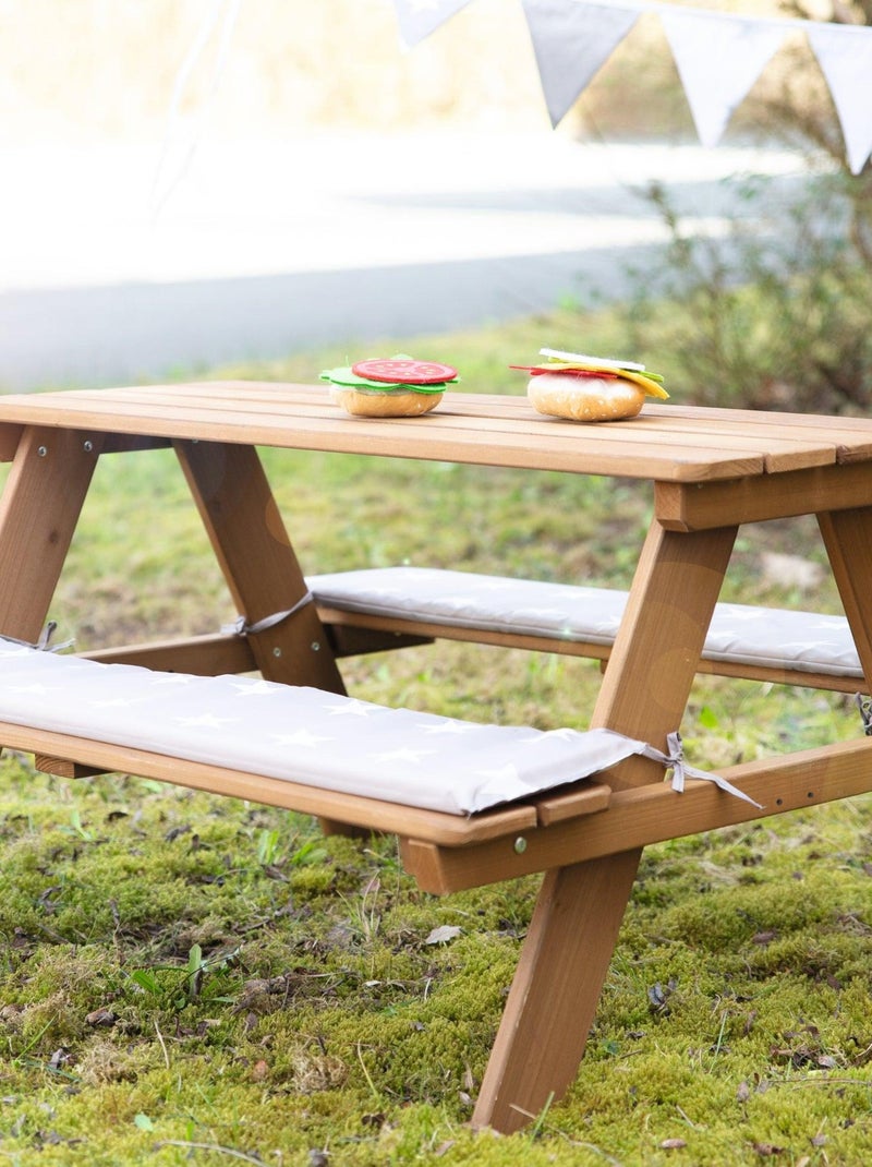 Tavolo picnic per bambini + 2 cuscini "Roba Picnic for 4" Marrone - Kiabi
