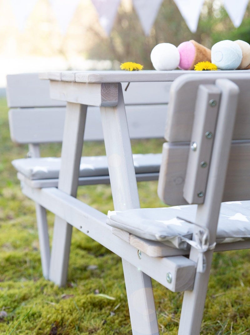 Tavolo picnic per bambini con panche con schienale "Roba Picnic for 4" Grigio - Kiabi