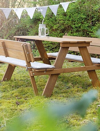 Tavolo picnic per bambini con panche con schienale "Roba Picnic for 4