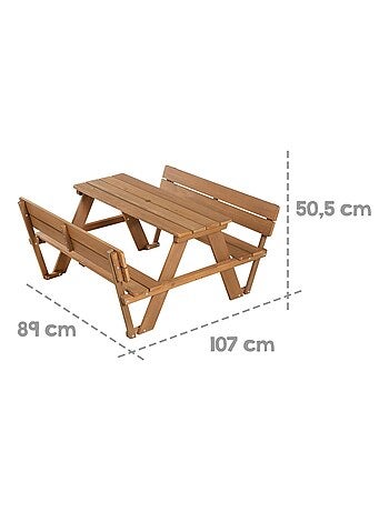 Tavolo picnic per bambini con panche con schienale "Roba Picnic for 4