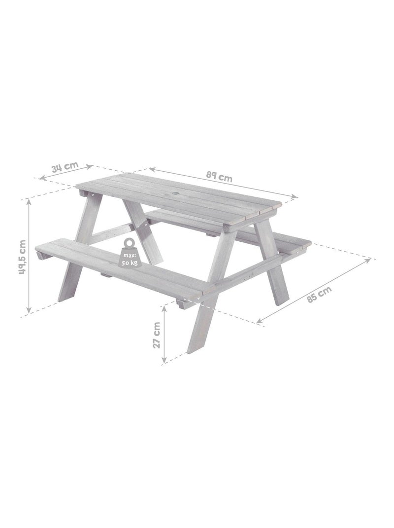 Tavolo picnic per bambini "Roba Picnic for 4" Grigio - Kiabi