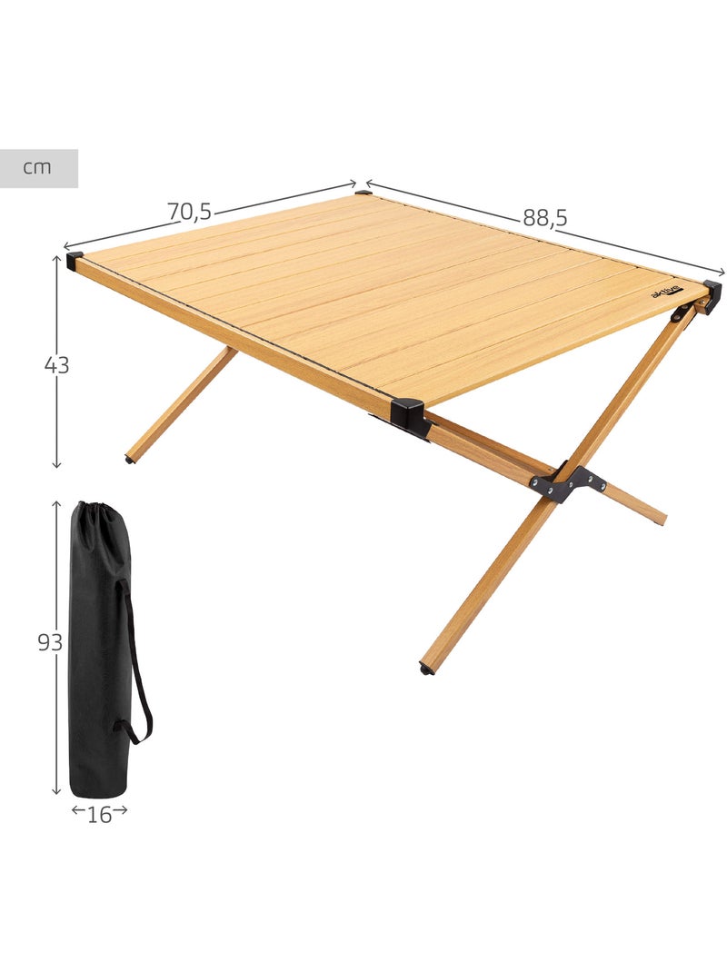 Tavolo pieghevole da campeggio aktive Legno naturale - Kiabi