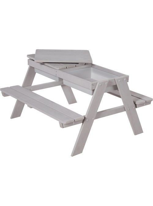 Tavolo sabbia e acqua in legno massello per picnic – 4 posti "Roba Outdoor+ Play" - Kiabi