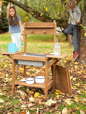 Tavolo sabbia e acqua in legno massello resistente – "Roba Outdoor Midi