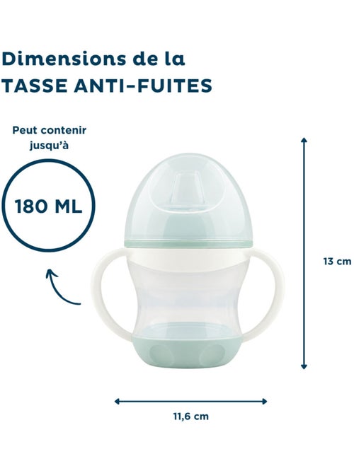 Tazza anti-perdita 180 ml con beccuccio in silicone morbido Thermobaby - Kiabi