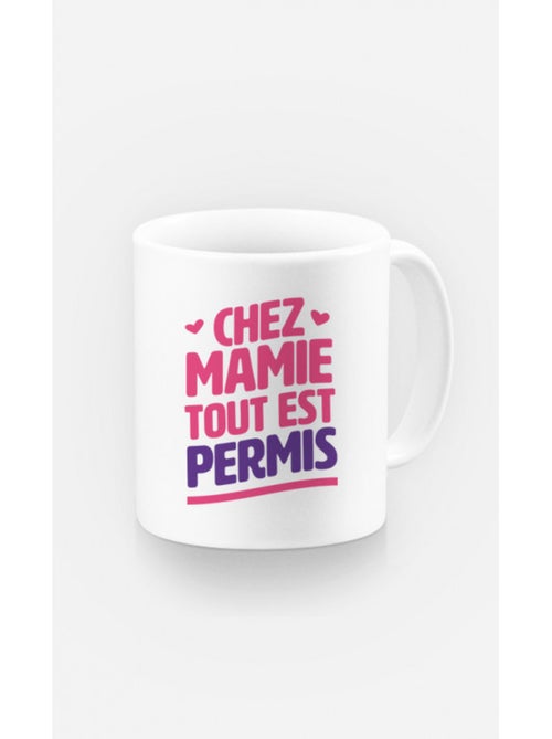 Tazza CHEZ MAMIE TOUT EST PERMIS - Kiabi Tazza CHEZ MAMIE TOUT EST PERMIS - Kiabi