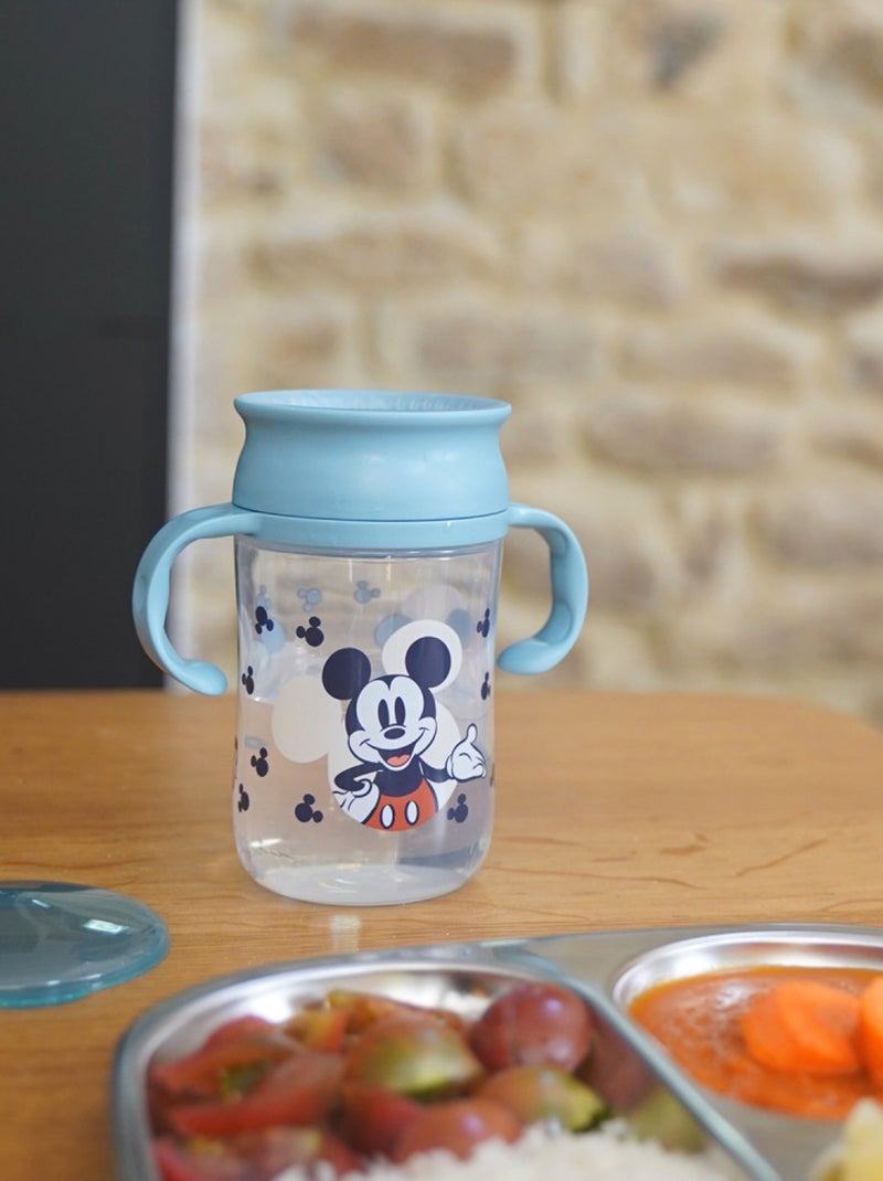 Tazza da apprendimento 360° anti-perdite Mickey con beccuccio Thermobaby da 395 ml Blu - Kiabi