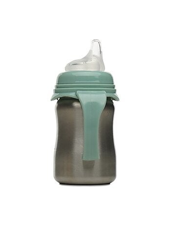 Tazza da apprendimento in acciaio inox 180 ml Thermobaby anti-perdita con beccuccio in silicone