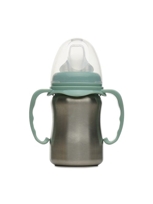 Tazza da apprendimento in acciaio inox 180 ml Thermobaby anti-perdita con beccuccio in silicone - Kiabi