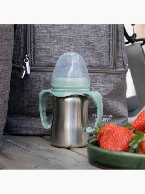 Tazza da apprendimento in acciaio inox 180 ml Thermobaby anti-perdita con beccuccio in silicone - Kiabi
