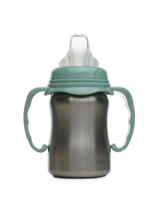 Tazza da apprendimento in acciaio inox 180 ml Thermobaby anti-perdita con beccuccio in silicone - Kiabi