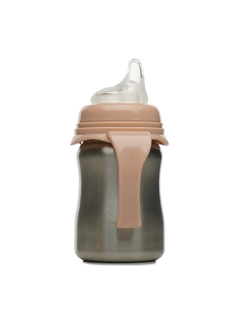 Tazza per imparare a bere isoterma Thermobaby in acciaio inox 18/10 con manici 180 ml Arancione - Kiabi