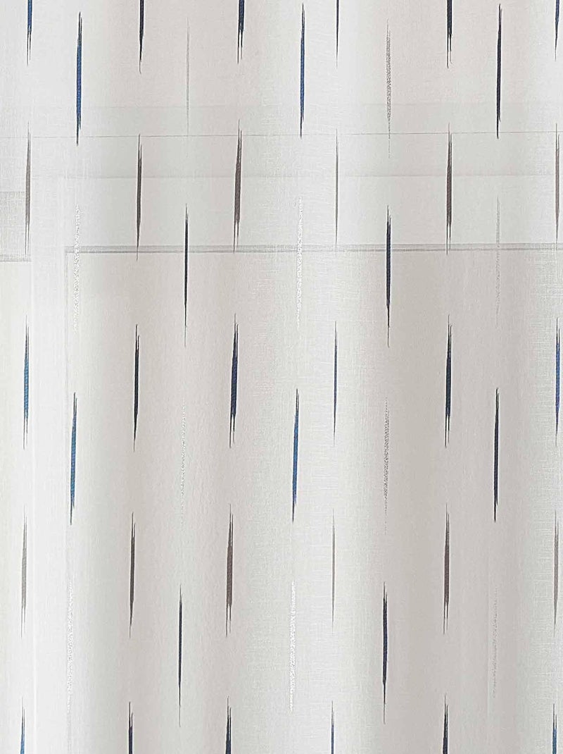 Tela di formaggio jacquard a righe velate Blu pavone - Kiabi
