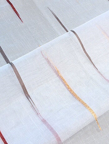 Tela di formaggio jacquard a righe velate