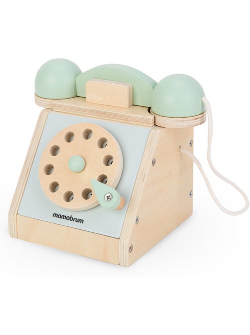 Telefono legno vintage bambini disco rotante giocattolo imitazione mamabrum - Kiabi Telefono legno vintage bambini disco rotante giocattolo imitazione mamabrum - Kiabi