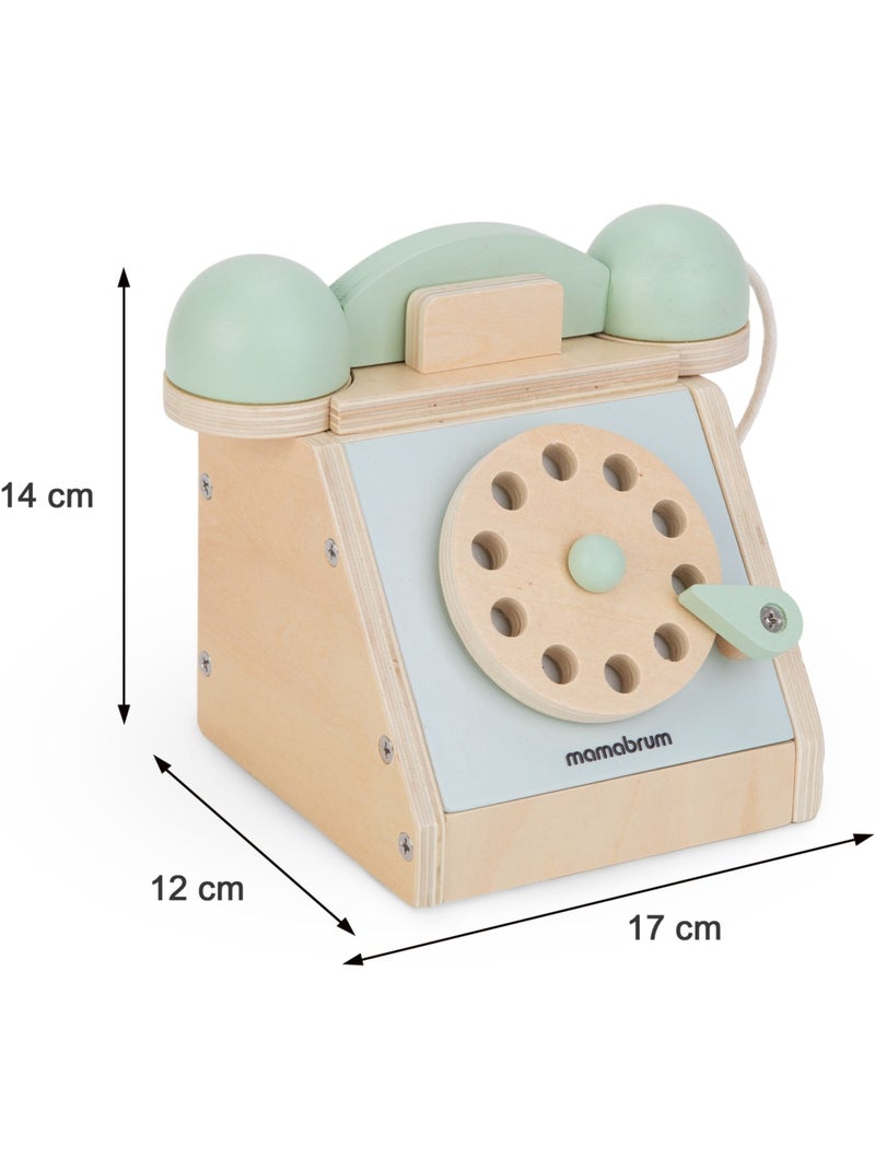 Telefono legno vintage bambini disco rotante giocattolo imitazione mamabrum N/D - Kiabi