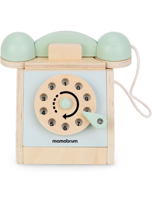 Telefono legno vintage bambini disco rotante giocattolo imitazione mamabrum - Kiabi Telefono legno vintage bambini disco rotante giocattolo imitazione mamabrum - Kiabi