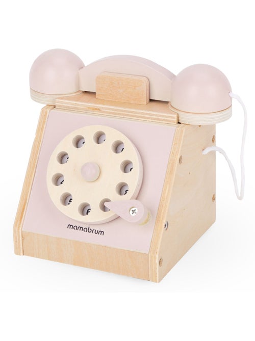 Telefono legno vintage bambini disco rotante mamabrum - Kiabi Telefono legno vintage bambini disco rotante mamabrum - Kiabi