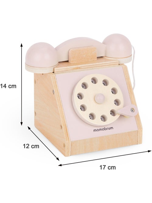 Telefono legno vintage bambini disco rotante mamabrum - Kiabi Telefono legno vintage bambini disco rotante mamabrum - Kiabi