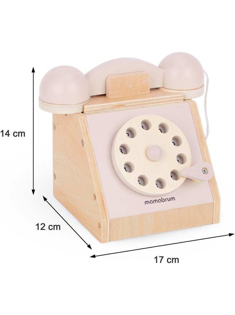 Telefono legno vintage bambini disco rotante mamabrum N/D - Kiabi