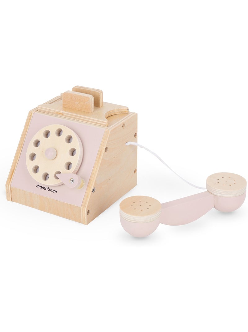 Telefono legno vintage bambini disco rotante mamabrum N/D - Kiabi