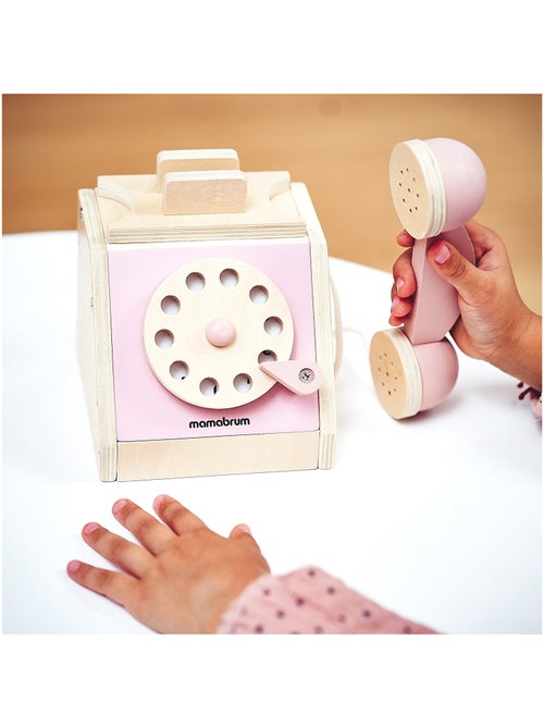 Telefono legno vintage bambini disco rotante mamabrum - Kiabi Telefono legno vintage bambini disco rotante mamabrum - Kiabi