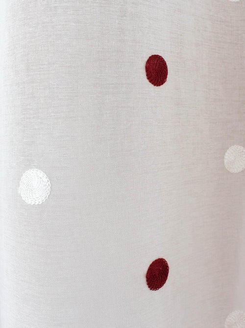 Teli sabbiati ricamati "Pois colorés - Kiabi