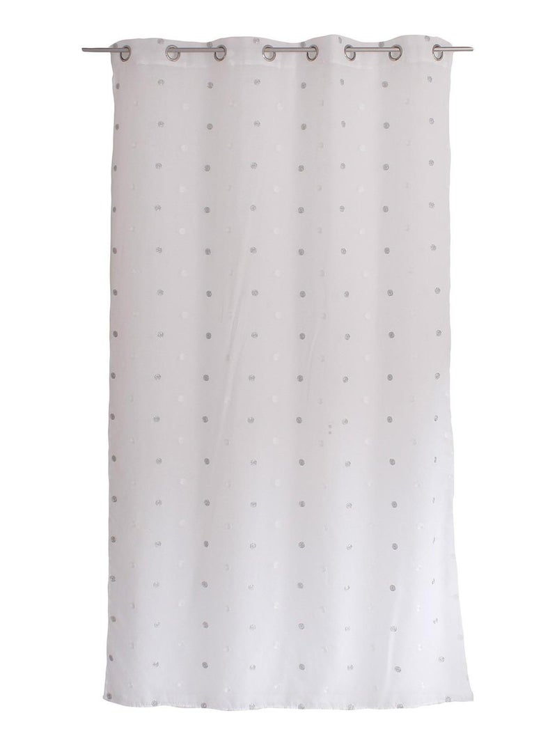 Teli sabbiati ricamati "Pois colorés Grigio topo - Kiabi
