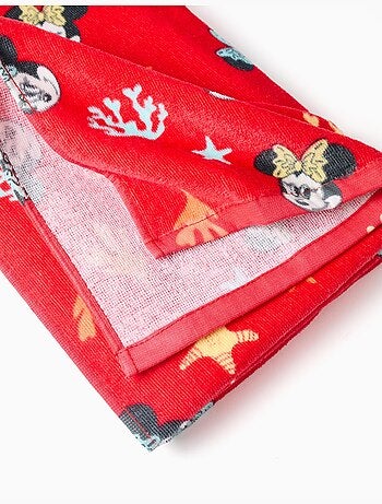 Telo da mare in cotone con motivo Minnie
