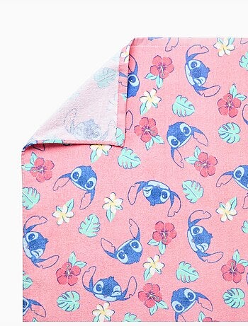 Telo da mare in cotone con motivo Stitch
