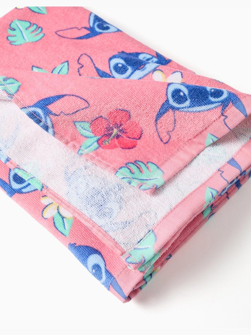 Telo da mare in cotone con motivo Stitch Rosa chiaro - Kiabi