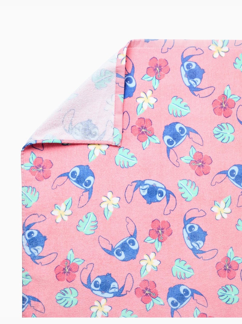 Telo da mare in cotone con motivo Stitch Rosa chiaro - Kiabi