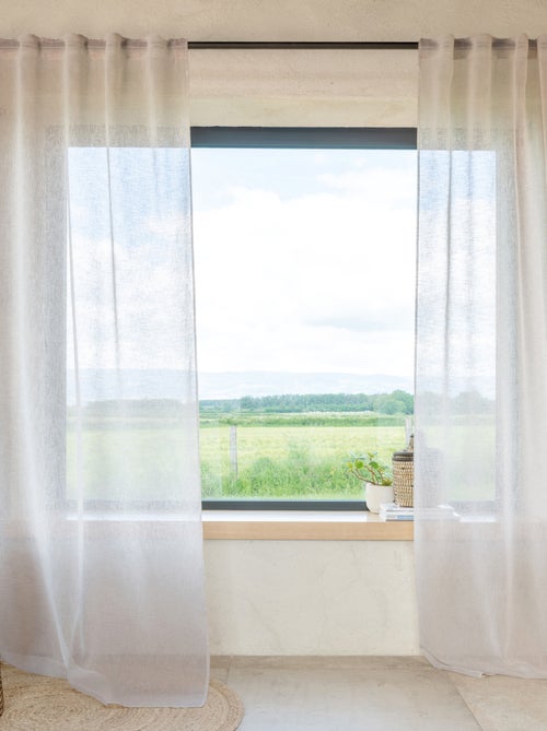 Telo effetto lino con passanti nascosti - Kiabi