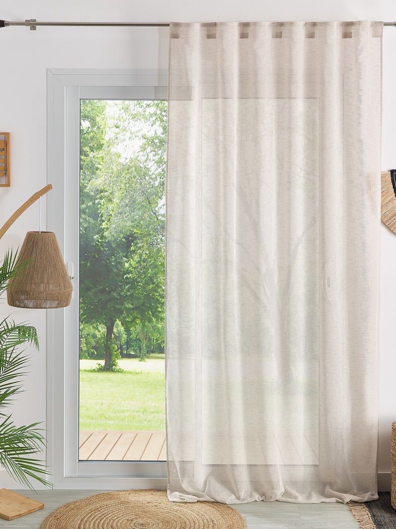 Telo effetto lino con passanti nascosti Legno naturale - Kiabi