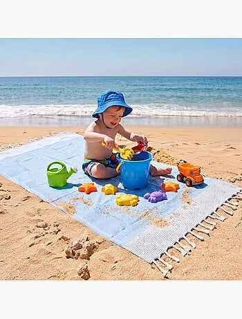 Telo fouta per bambini, asciugamano da spiaggia in cotone riciclato | Reva