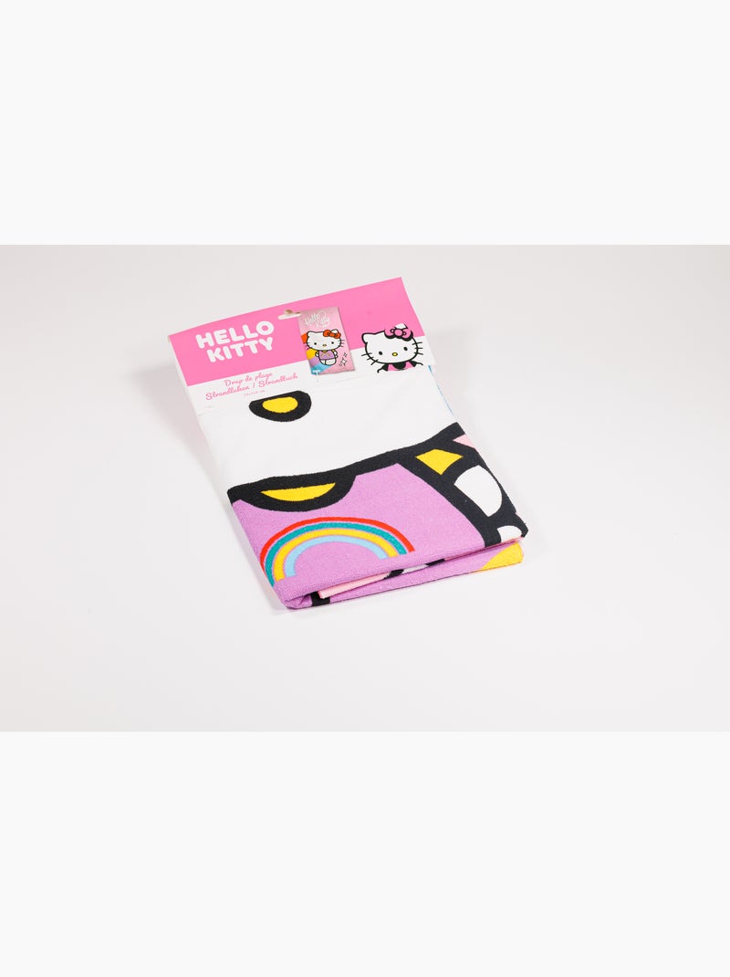 Telo Mare Bambina Hello Kitty Sanrio 70x140 cm 100% Poliestere Beige/Rosa - Kiabi