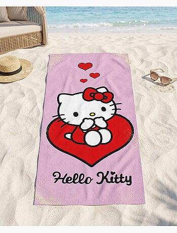 Telo Mare Bambina Hello Kitty Sanrio 70x140 cm 100% Poliestere