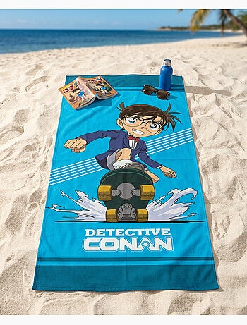Telo Mare Detective Conan 70x140 cm 100% Poliestere | Conan Skateboard Blu