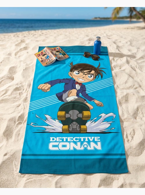 Telo Mare Detective Conan 70x140 cm 100% Poliestere | Conan Skateboard Blu - Kiabi