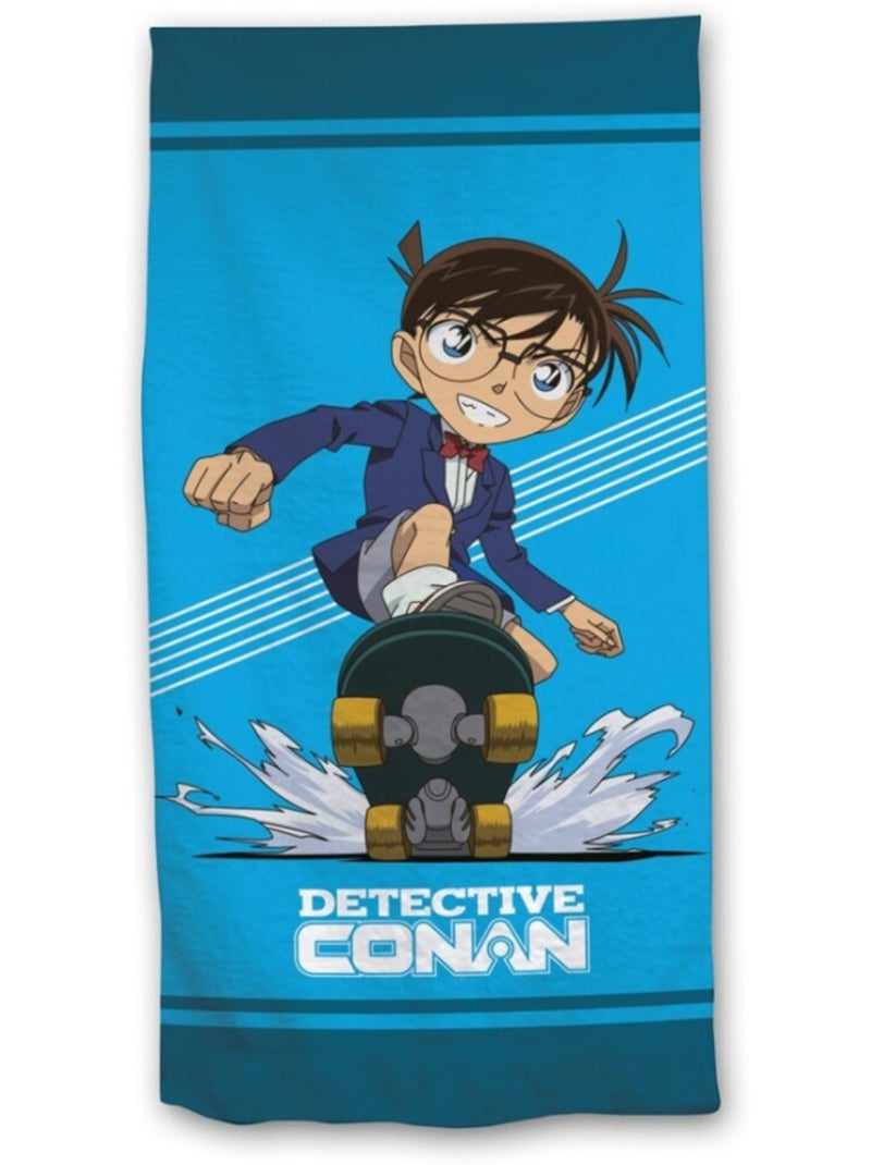 Telo Mare Detective Conan 70x140 cm 100% Poliestere | Conan Skateboard Blu Nero Blu - Kiabi