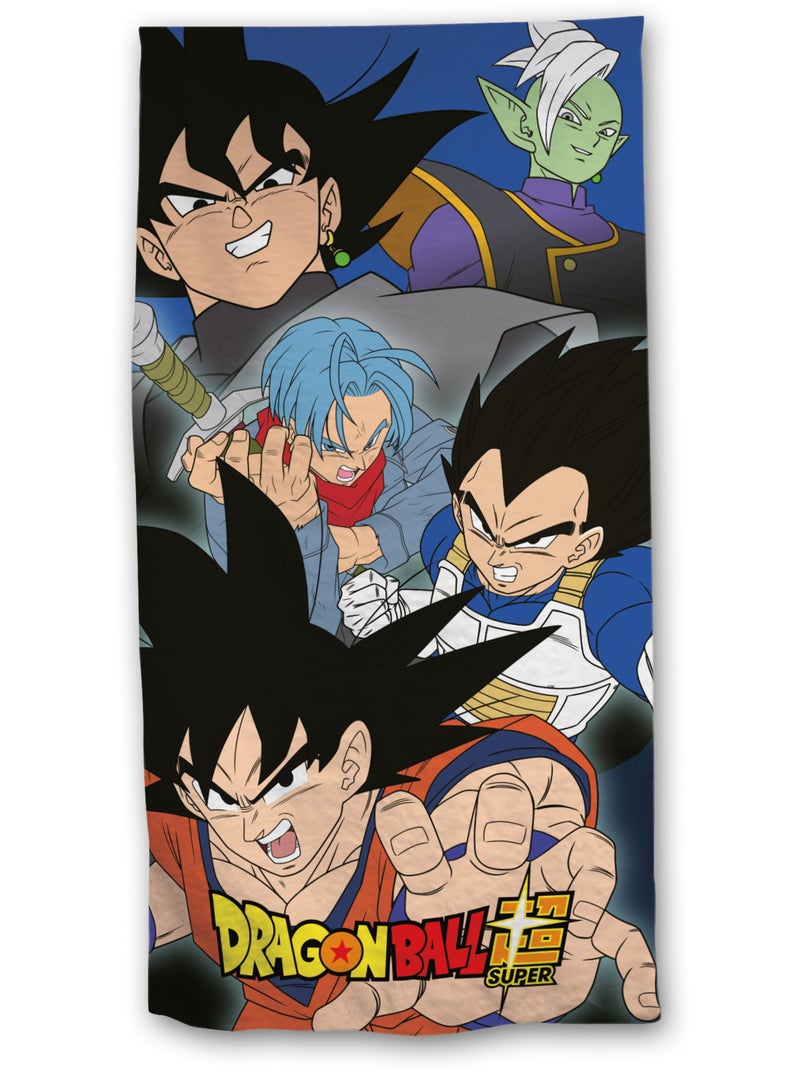 Telo Mare Dragon Ball Super 70x140 cm 100% Poliestere Nero Blu - Kiabi