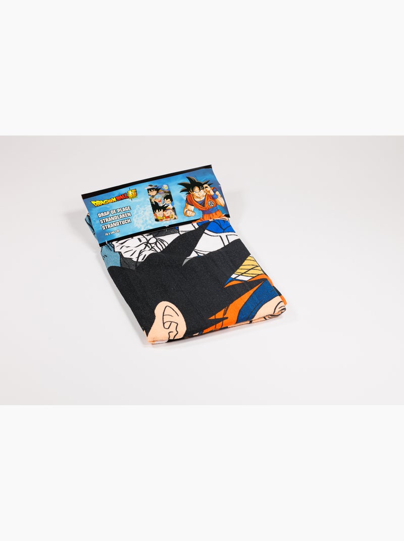 Telo Mare Dragon Ball Super 70x140 cm 100% Poliestere Nero Blu - Kiabi