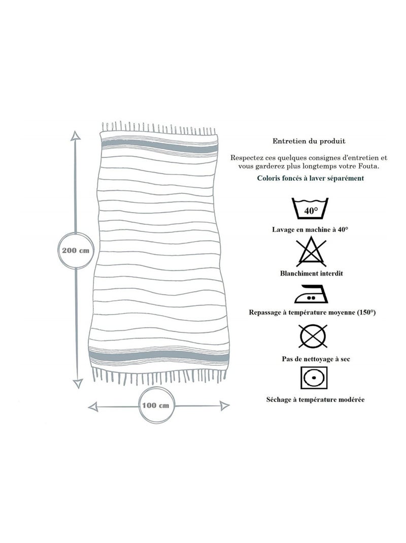 Telo mare in Cotone PROMO LINGE Verde - Kiabi
