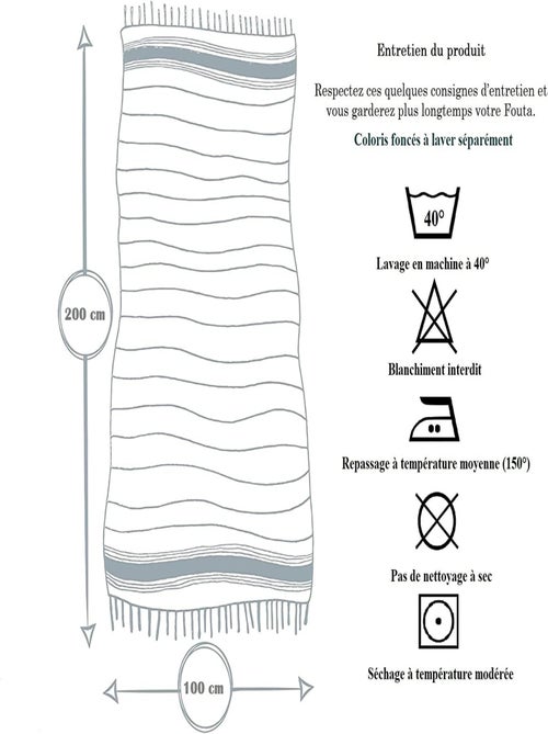 Telo mare in Cotone PROMO LINGE - Kiabi