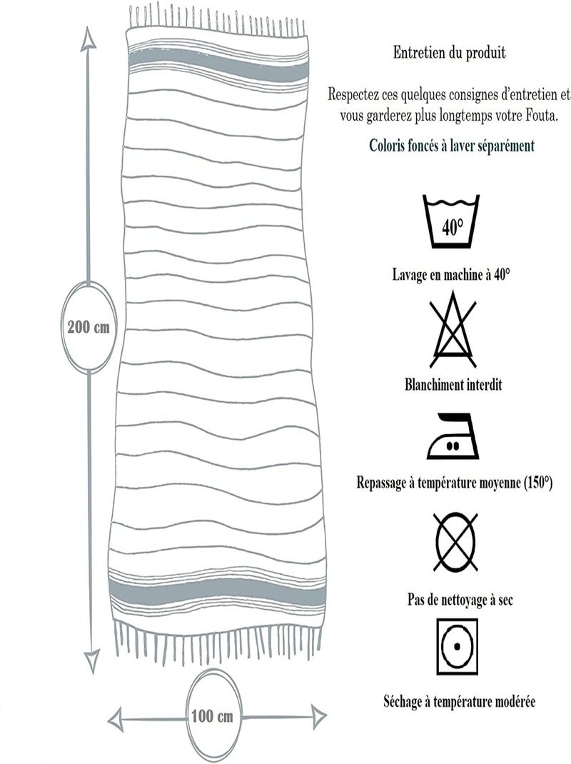 Telo mare in Cotone PROMO LINGE Viola - Kiabi